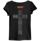 JUSTIN BIEBER ジャスティンビーバー - WORLD TOUR 2017 / レアモデル / Amplified（ ブランド ） / バックプリントあり / Tシャツ / レディース