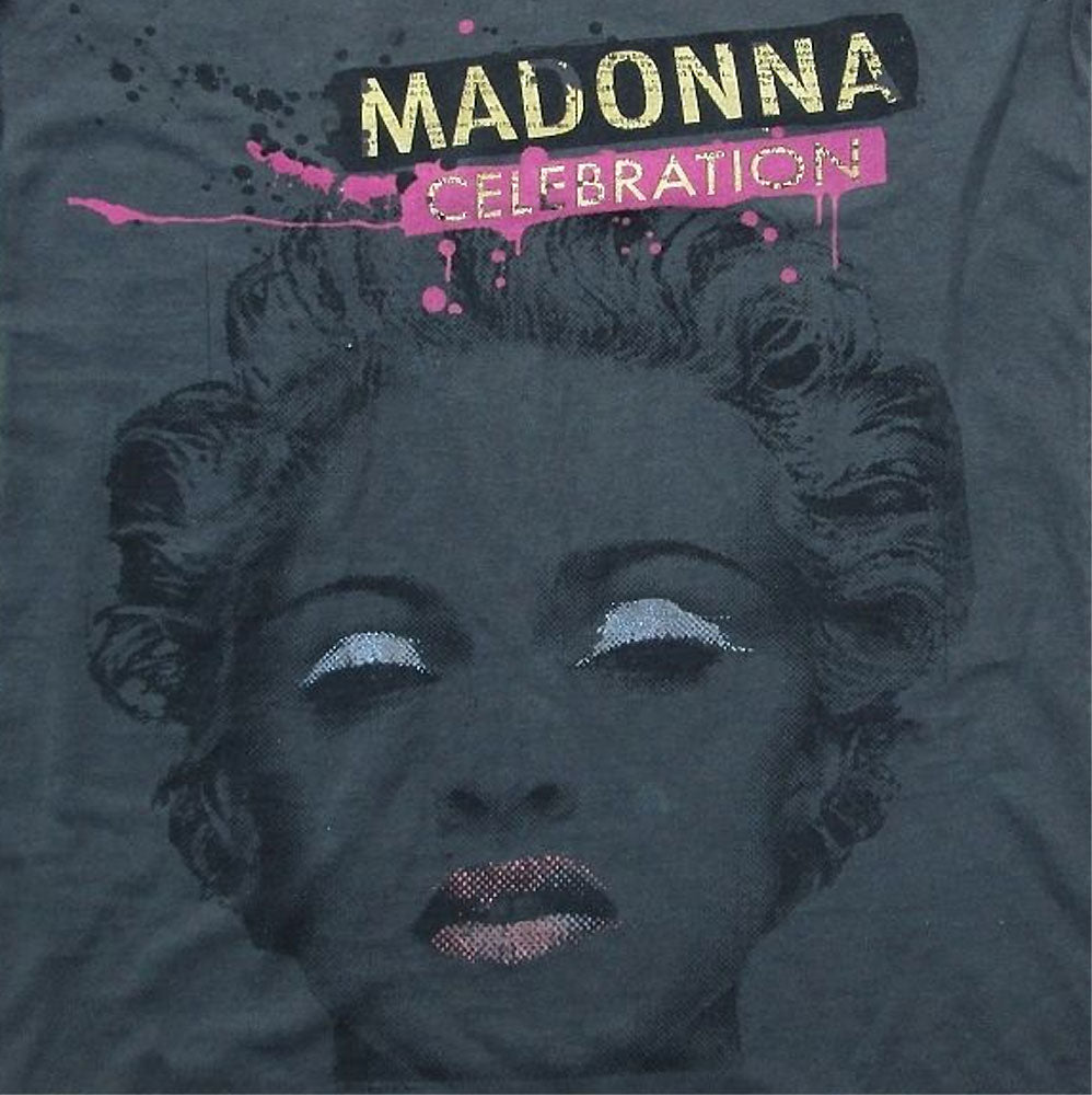 マドンナ 　Celebration　スキニーフィット Tシャツ MADONNA マドンナ - Celebration Foil / Amplified（ ブランド