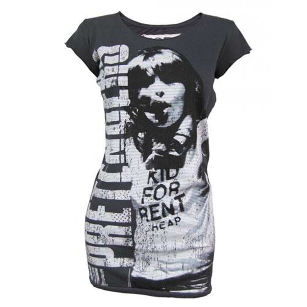 (アンプリファイド) Amplified オフィシャル商品 レディース ゴジラ Tシャツ ロング丈 Power Glove 半袖 Tシャツドレ アンプリファイド) Amplified オフィシャル商品 レディース