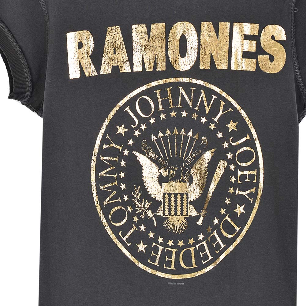 RAMONES ラモーンズ - Gold Foil / Amplified（ ブランド ） / Tシャツ / レディース